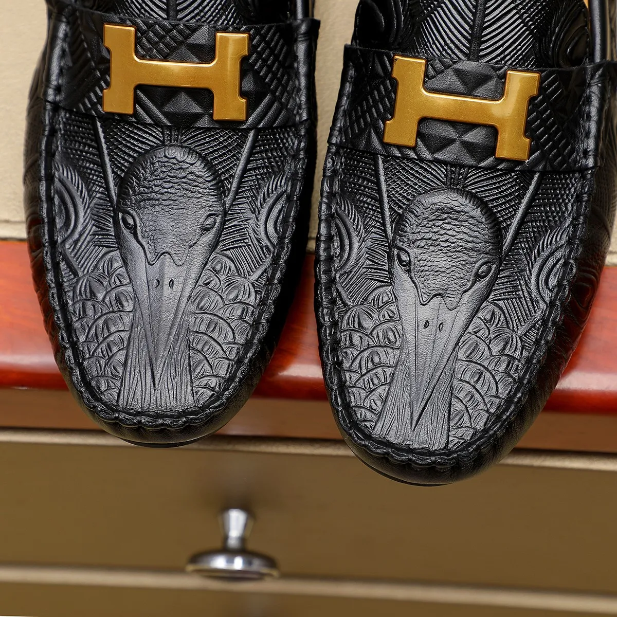 Men's shoes 💰380 🕷🕷【HERMES】The same style as Hermès counters🇨🇳Classic slip-on shoes 1:1 mold opening💯Original quality🍓Using imported first-layer cowhide🍅Pigskin lining🌶🌶Super high-end men's leather shoes🇨🇳Solid and stable Very special🍇color, optional! Code number 38-45……